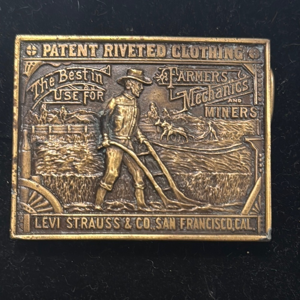 Levi Strauss Vintage Brass Belt Buckle